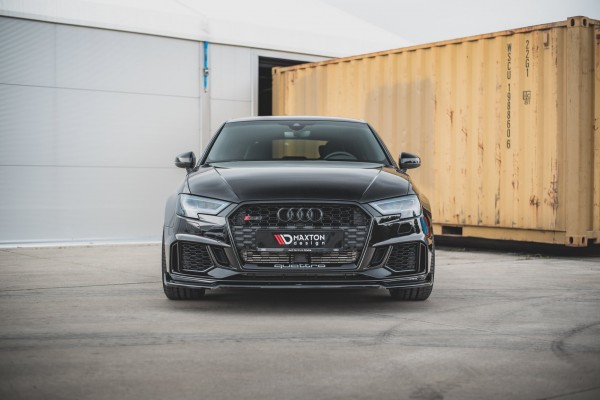 Front Ansatz V.3 für Audi RS3 8V FL Sportback schwarz Hochglanz
