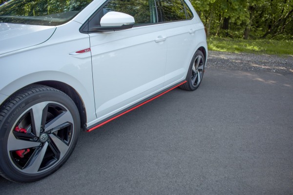 Seitenschweller Ansatz für VW POLO MK6 GTI schwarz Hochglanz