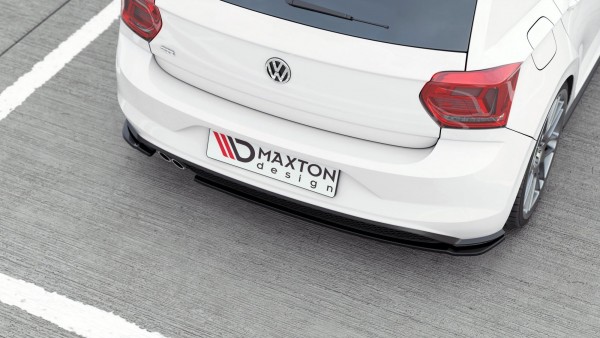 Heck Ansatz Flaps Diffusor V.2 für VW Polo GTI Mk6 schwarz Hochglanz