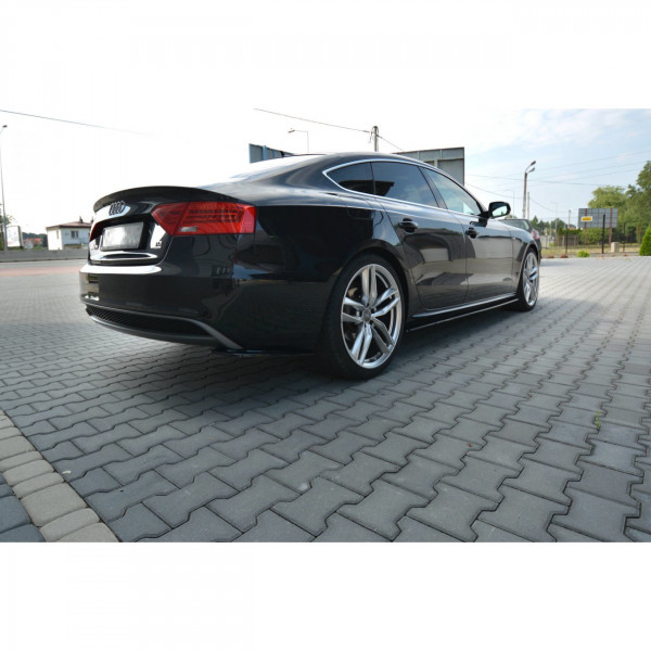 Seitenschweller Ansatz für Audi S5 / A5 / A5 S-Line 8T / 8T FL Sportback schwarz Hochglanz