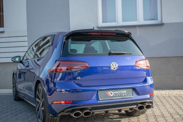 Spoiler CAP V.2 für Volkswagen Golf 7 R / R-Line / GTI schwarz Hochglanz