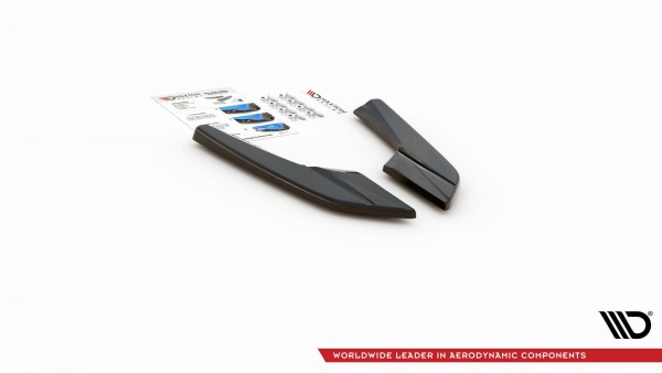 Heck Ansatz Flaps Diffusor V.2 für Audi S3 Limousine 8V Facelift schwarz Hochglanz