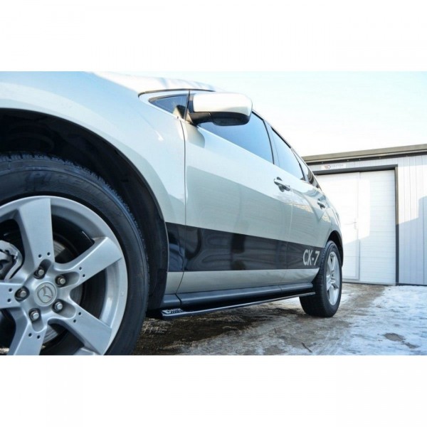 Seitenschweller Ansatz für MAZDA CX-7 schwarz Hochglanz