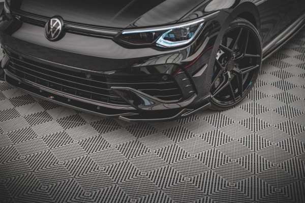 Front Ansatz V.4 für Volkswagen Golf R Mk8 schwarz Hochglanz