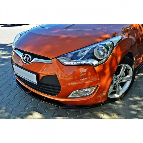 Front Ansatz für Hyundai Veloster schwarz Hochglanz