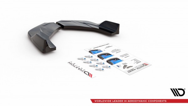 Heck Ansatz Flaps Diffusor V.4 für Hyundai I30 N Mk3 Hatchback Carbon Look
