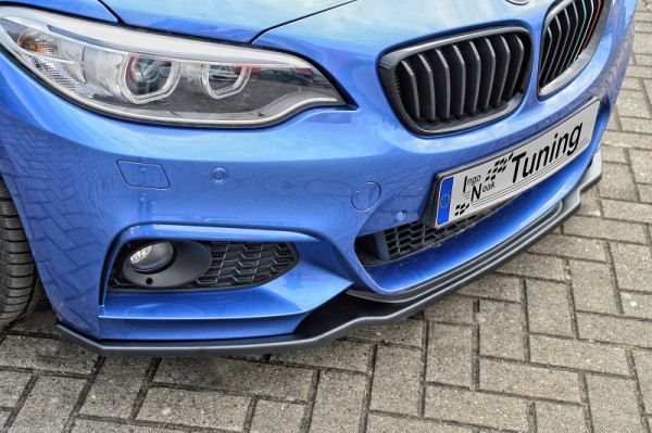 CUP Frontspoilerlippe aus ABS gefertigt hochglanz schwarz für BMW 2er F22/F23, M235i Bj.: 2013-2016