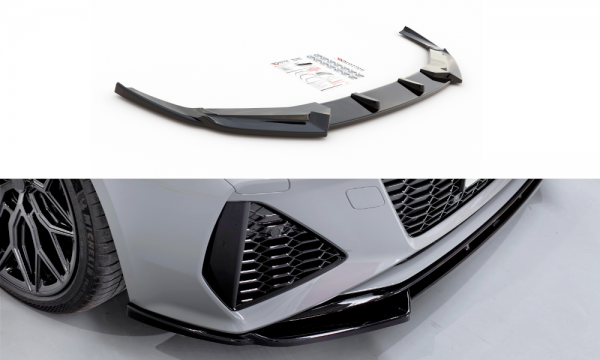 Front Ansatz V.1 für Audi RS6 C8 / RS7 C8 schwarz Hochglanz
