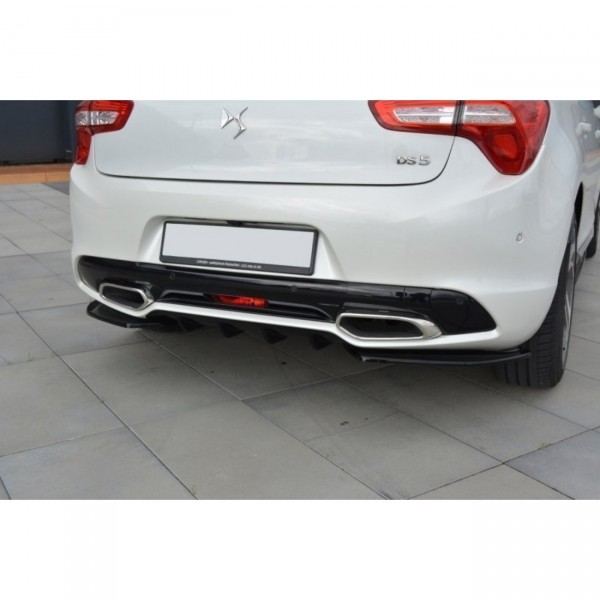 Heck Ansatz Flaps Diffusor für CITROEN DS5 schwarz Hochglanz