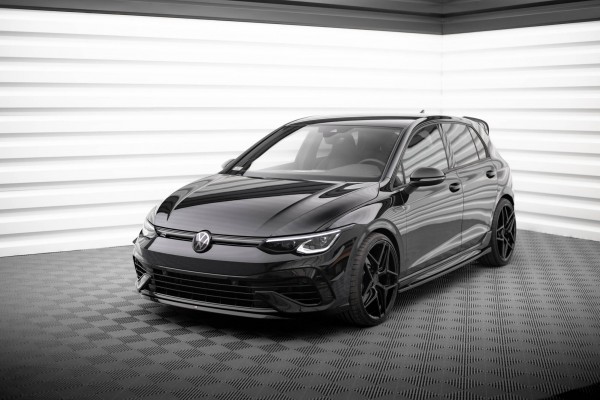 Front Ansatz V.7 für Volkswagen Golf R Mk8 schwarz Hochglanz