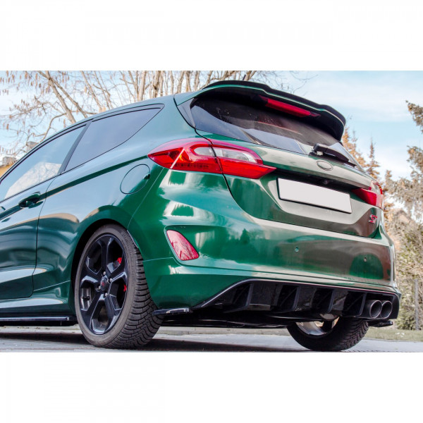 Diffusor Heck Ansatz für Ford Fiesta Mk8 ST schwarz Hochglanz
