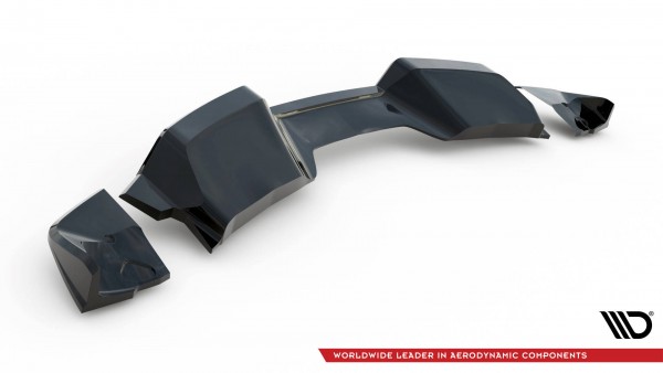 Hinten Splitter (mit einem vertikalem balken) + Heck Ansatz Flaps Diffusor für Chevrolet Corvette Z0