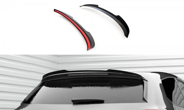 Spoiler CAP V.2 für Seat Leon Cupra Sportstourer Mk3 Facelift schwarz Hochglanz