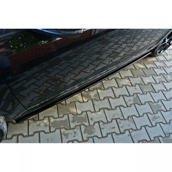 Seitenschweller Ansatz für Skoda Octavia RS Mk3 / Mk3 FL Hatchback / Kombi schwarz Hochglanz