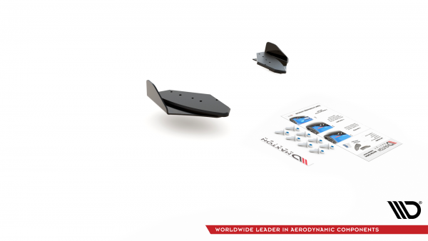 Robuste Racing Heck Ansatz Flaps Diffusor +Flaps für Volkswagen Golf GTI Mk6 schwarz Hochglanz