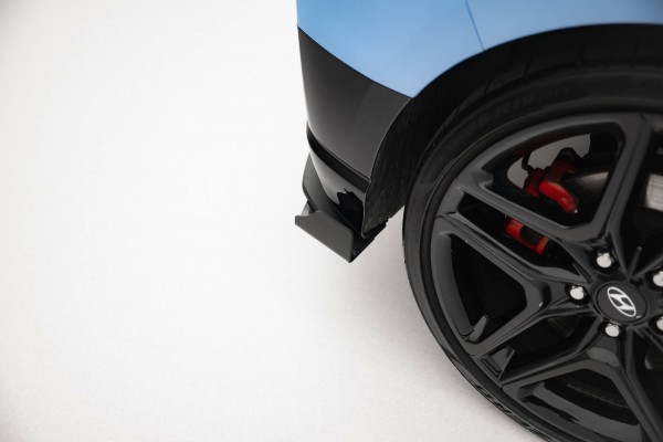 Street Pro Heck Ansatz Flaps Diffusor +Flaps für Hyundai Veloster N Mk2 schwarz Hochglanz