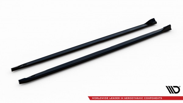 Seitenschweller Ansatz für Skoda Kamiq Monte Carlo Mk1 Facelift schwarz Hochglanz