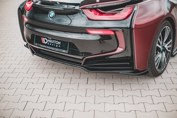 Mittlerer Diffusor Heck Ansatz für BMW i8 Carbon Look
