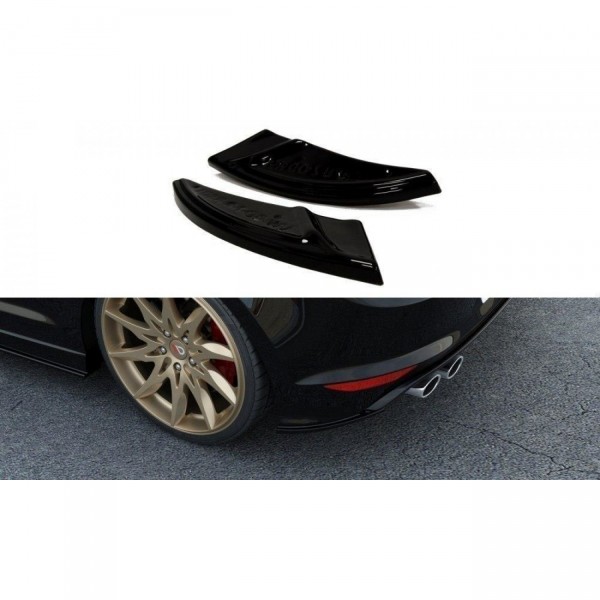 Heck Ansatz Flaps Diffusor V.1 für VW Golf 7 R / R-Line schwarz Hochglanz