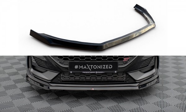 Front Ansatz V.3 für Ford Fiesta ST Mk8 Facelift schwarz Hochglanz