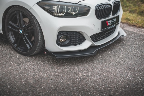 Robuste Racing Front Ansatz V.3 für passend +Flaps für BMW 1er F20 M-Paket Facelift / M140i schwarz