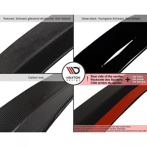 Spoiler CAP passend für FORD FIESTA MK7 ST / ZETEC schwarz matt