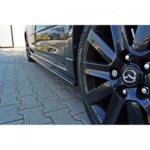 Seitenschweller Ansatz für MAZDA 3 MPS MK1 (vor Facelift) schwarz Hochglanz