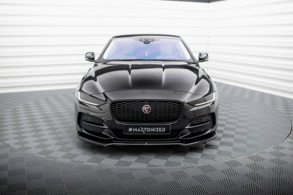 Front Ansatz V.1 für Jaguar XE X760 Facelift schwarz Hochglanz