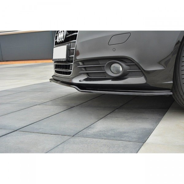 Front Ansatz V.1 für Audi A6 C7 schwarz Hochglanz