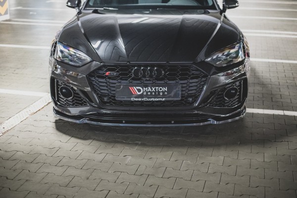 Front Ansatz V.2 für Audi RS5 F5 Facelift schwarz Hochglanz
