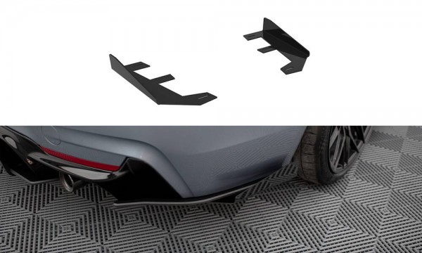 Hintere Seiten Flaps für BMW 4er35i Coupe M-Paket F32 schwarz Hochglanz