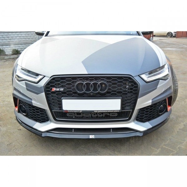 Front Ansatz V.2 für Audi RS6 C7 / C7 FL schwarz Hochglanz