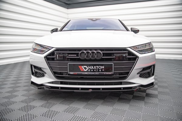 Front Ansatz V.2 für Audi A7 C8 schwarz Hochglanz