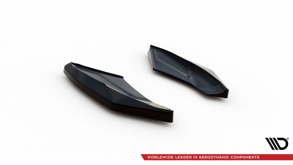 Heck Ansatz Flaps Diffusor für Audi TT S 8S Facelift schwarz Hochglanz