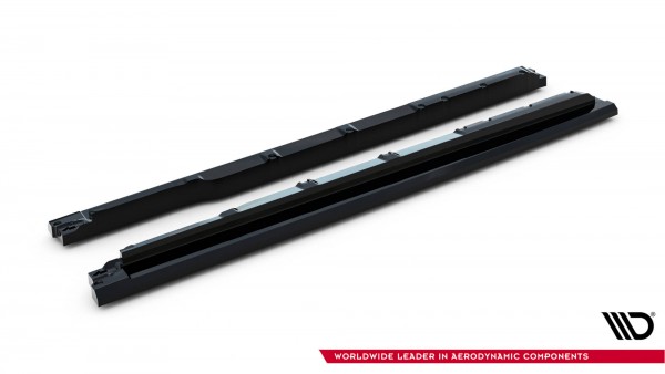 Seitenschweller Ansatz für Lexus RX Mk4 Facelift (Version ohne OEM-Trittbretter) schwarz Hochglanz