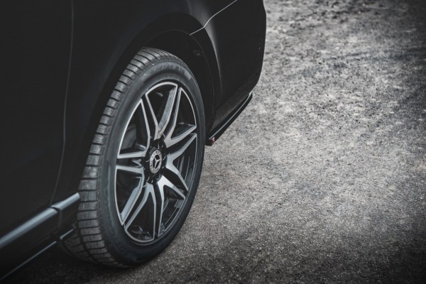 Heck Ansatz Flaps Diffusor V.2 für Mercedes-Benz V-Klasse AMG-Line W447 Facelift schwarz Hochglanz