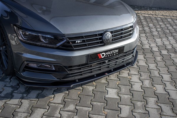 Front Ansatz V.1 für Volkswagen Passat R-Line B8 schwarz Hochglanz