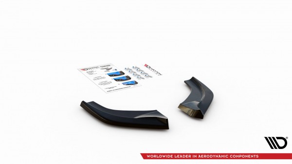 Heck Ansatz Flaps Diffusor V.2 für Hyundai I30 N Hatchback Mk3 Facelift schwarz Hochglanz