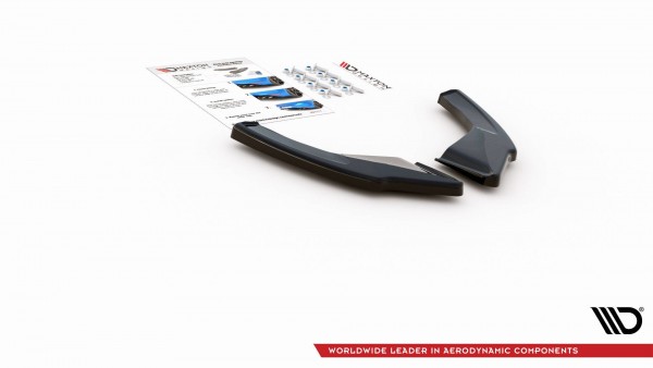 Heck Ansatz Flaps Diffusor V.1 für Volkswagen Golf GTI / GTE Mk8 schwarz Hochglanz