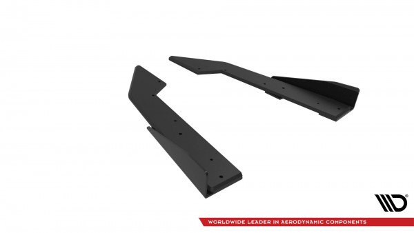 Street Pro Heck Ansatz Flaps Diffusor +Flaps für Ford Mustang GT Mk7 schwarz Hochglanz