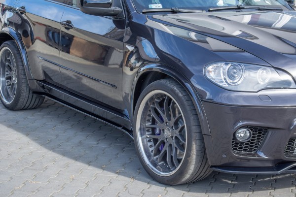 Seitenschweller Ansatz für BMW X5 E70 Facelift M Paket Carbon Look