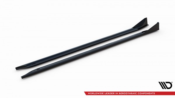 Seitenschweller Ansatz für V.3 für CSL Look BMW M3 G80 schwarz Hochglanz