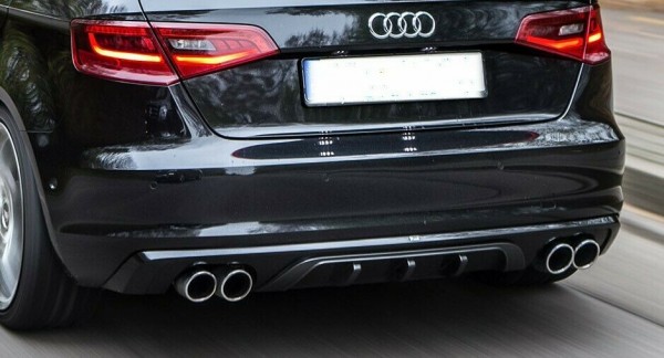 Diffusor für Audi A3 8V Heck schürze ansatz Heckschürze hinten S3 RS3 ABS Neu
