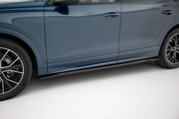 Seitenschweller Ansatz für Audi Q8 Mk1 schwarz Hochglanz