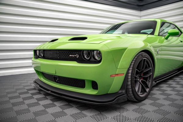 Front Ansatz für Dodge Challenger SRT Hellcat Widebody Mk3 schwarz Hochglanz