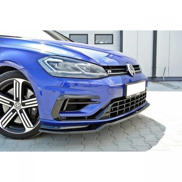 Front Ansatz V.3 für VW Golf 7 R / R-Line Facelift schwarz Hochglanz