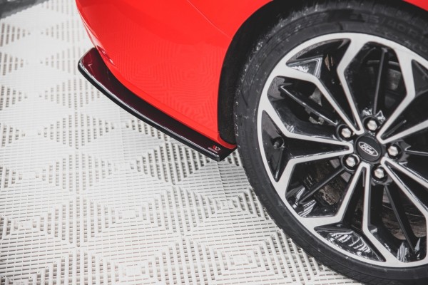 Heck Ansatz Flaps Diffusor V.1 für Ford Focus ST-Line Kombi Mk4 schwarz Hochglanz