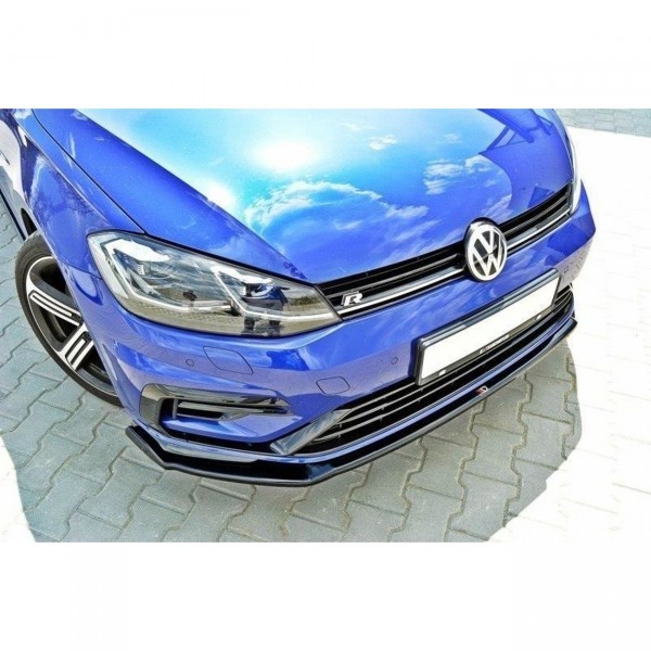 Front Ansatz V.2 für VW Golf 7 R / R-Line Facelift schwarz Hochglanz