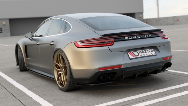 Diffusor Heck Ansatz für Porsche Panamera GTS 971 schwarz Hochglanz