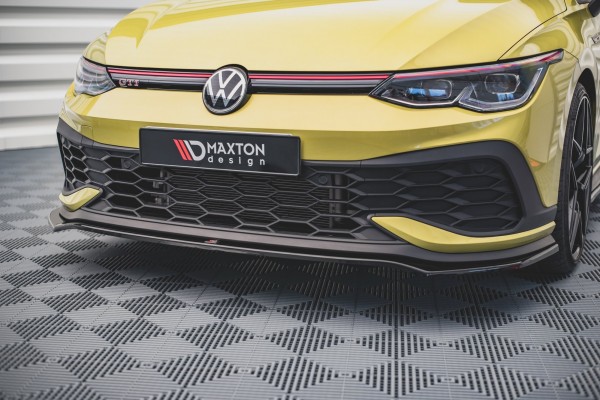 Front Ansatz V.3 für Volkswagen Golf 8 GTI Clubsport schwarz Hochglanz
